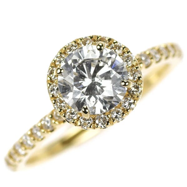 BRAND NEW K18YG DIAMOND RING: Brand new K18YG diamond ring Brand: None Type/Style: Ring Material: Metal Purity None, Metal K18YG, Main Stone/Creation Natural Color: None Size: 6 US Accessories: None Accessories Notice: