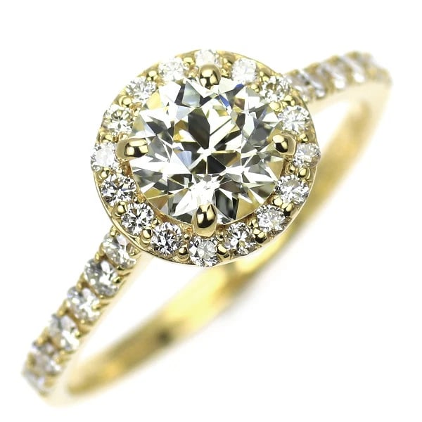 BRAND NEW K18YG CIRCULAR BRILLIANT CUT DIAMOND RING: Brand New K18YG Circular Brilliant Cut Diamond Ring Brand: None Type/Style: Ring Material: Metal Purity K18, Metal Gold, Main Stone/Creation Natural Color: None Size: 6 US Accessories: None