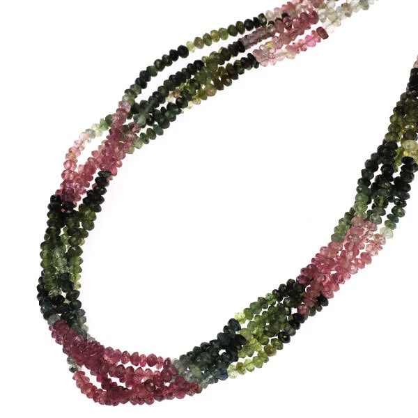 PT900/K14YG/PG TOURMALINE NECKLACE (1 of 2)