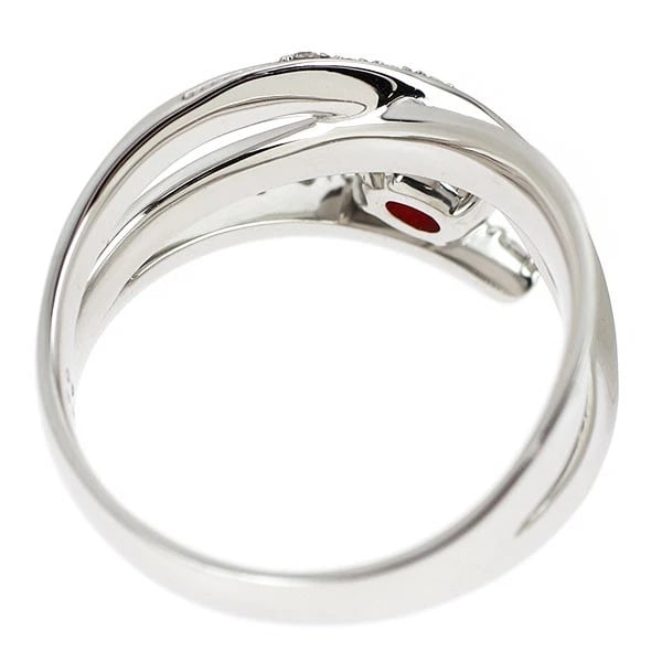 PT900 RUBY DIAMOND RING - 2