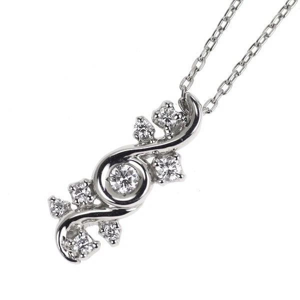 STAR JEWELRY PT950 DIAMOND PENDANT NECKLACE: Star Jewelry Pt950 Diamond Pendant Necklace Brand: star jewelry Type/Style: Pendant Necklace Material: Metal Purity 950, Metal Platinum, Main Stone/Creation Natural Color: None Size: Necklace: