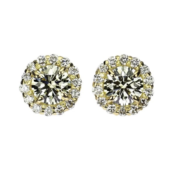 BRAND NEW K18YG DIAMOND EARRINGS: Brand New K18YG Diamond Earrings Brand: None Type/Style: piercing Material: Metal Purity K18, Metal Gold, Main Stone/Creation Natural Color: None Size: Length/Width/Diameter7.3 Accessories: