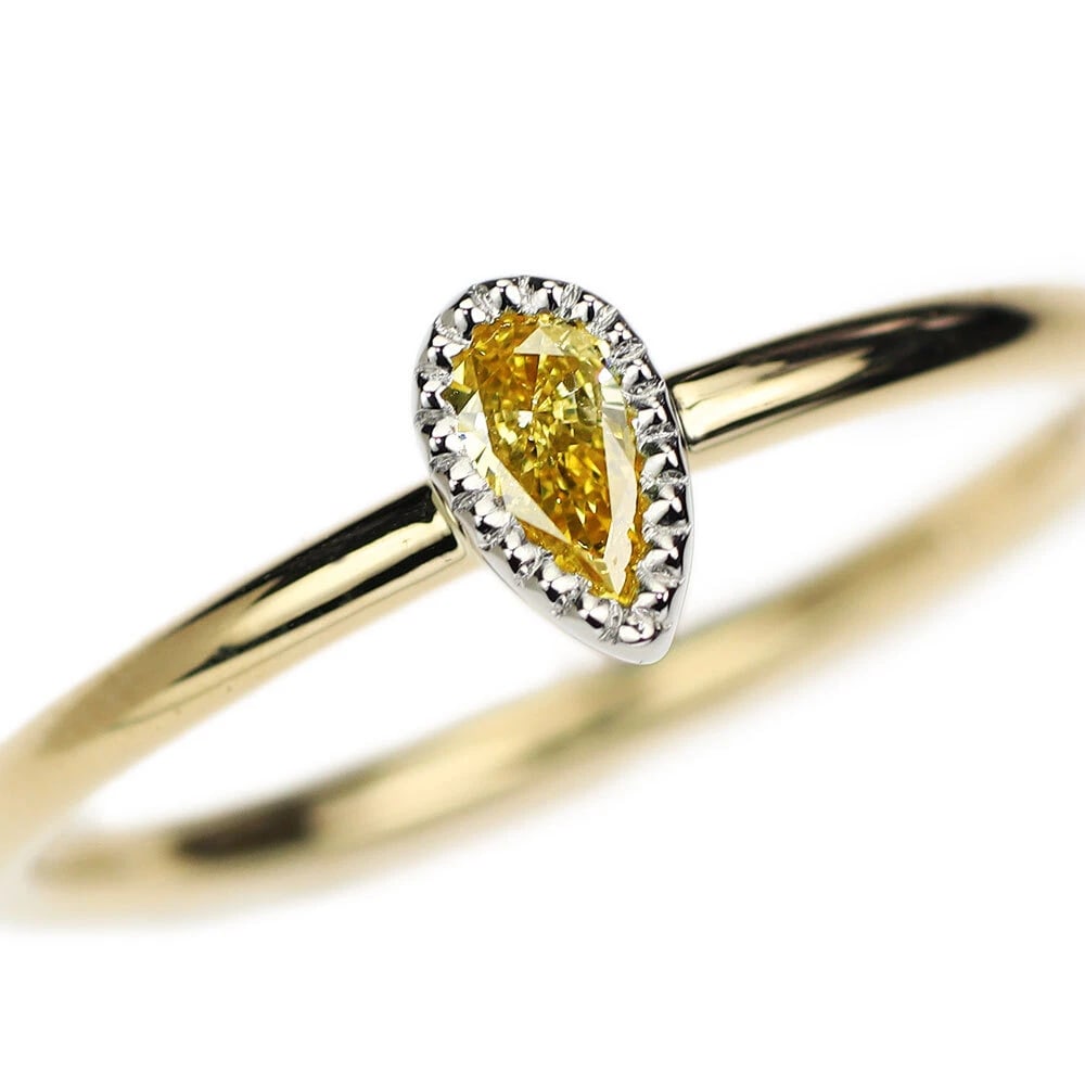 BRAND NEW K18/PT950 NATURAL ORANGE YELLOW DIAMOND RING: Brand New K18/Pt950 Natural Orange Yellow Diamond Ring Brand: None Type/Style: Ring Material: Metal Purity None, Metal K18/Pt950, Main Stone/Creation Natural Color: None Size: 5.25 US 