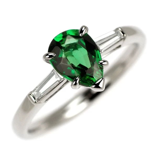 PT900 CHROME TOURMALINE DIAMOND RING: Pt900 chrome tourmaline diamond ring Brand: None Type/Style: Ring Material: Metal Purity 900, Metal Platinum, Main Stone/Creation tourmaline Color: Platinum Size: 6 US Accessories: None