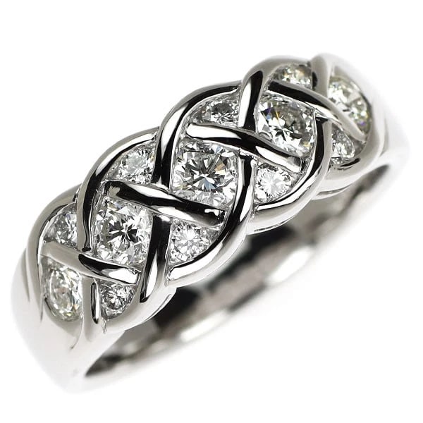 PT900 DIAMOND RING: Pt900 diamond ring Brand: None Type/Style: Ring Material: Metal Purity 900, Metal Platinum, Main Stone/Creation Natural Color: None Size: 8.25 - 8.5 US Accessories: None Accessories Notice: