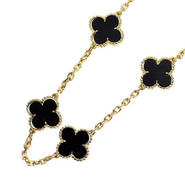 VAN CLEEF & ARPELS K18YG ONYX NECKLACE (1 of 3)