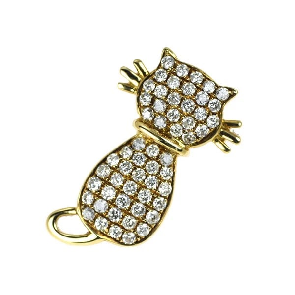 K18YG DIAMOND PENDANT TOP: K18YG Diamond Pendant Top Brand: None Type/Style: pendant top Material: Metal Purity K18, Metal Gold, Main Stone/Creation Natural Color: Yellow Gold Size: None Accessories: None Accessories