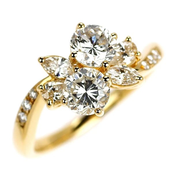 HEIWADO TRADING K18YG DIAMOND RING: Heiwado Trading K18YG Diamond Ring Brand: None Type/Style: Ring Material: Metal Purity K18, Metal Gold, Main Stone/Creation Natural Color: None Size: 6 US Accessories: None Accessories Not