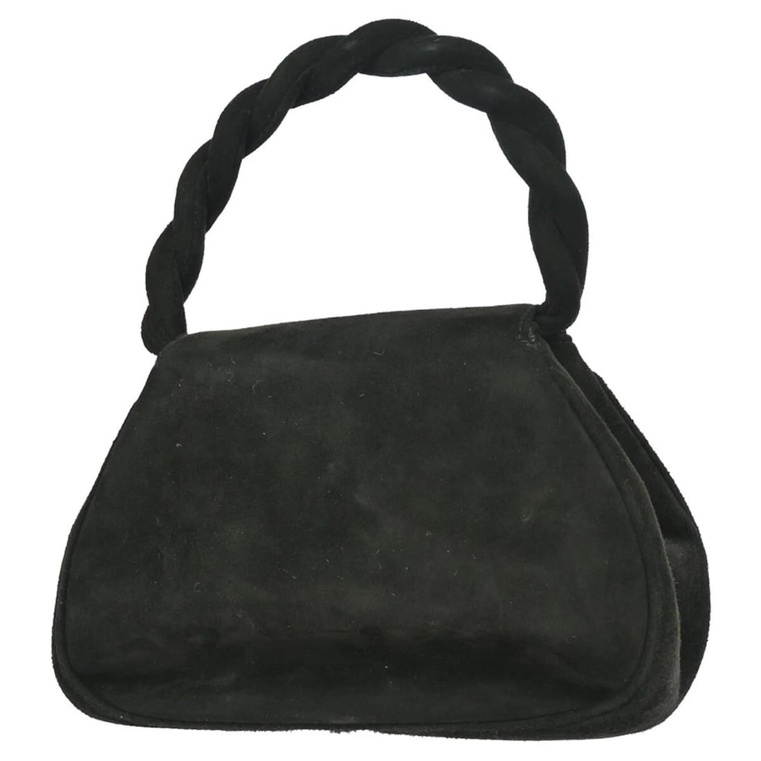 CHANEL BLACK SUEDE HANDBAG - 2