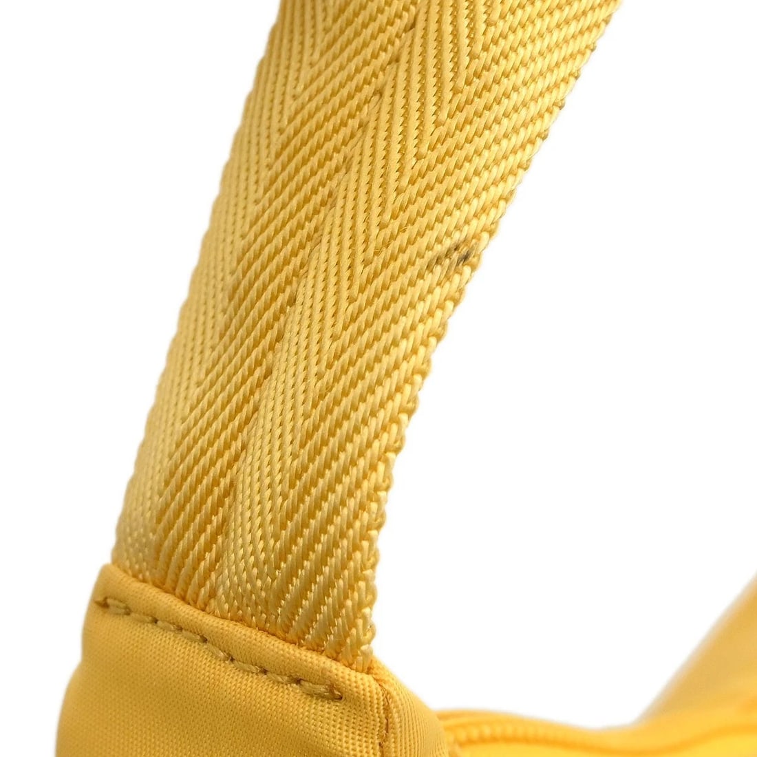 PRADA YELLOW NYLON HANDBAG - 5