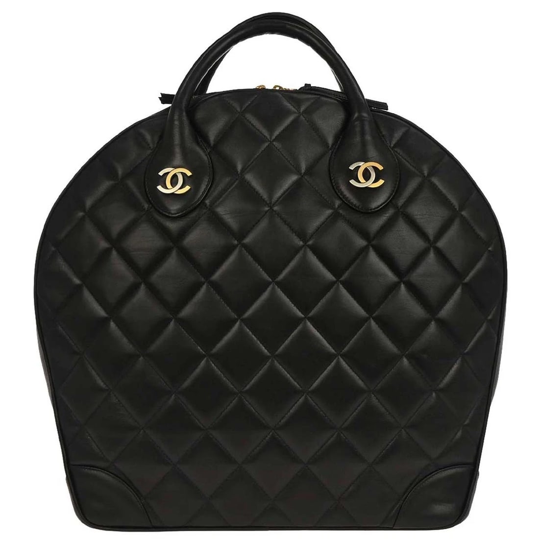 CHANEL BLACK LAMBSKIN PARIS HANDBAG (1 of 9)