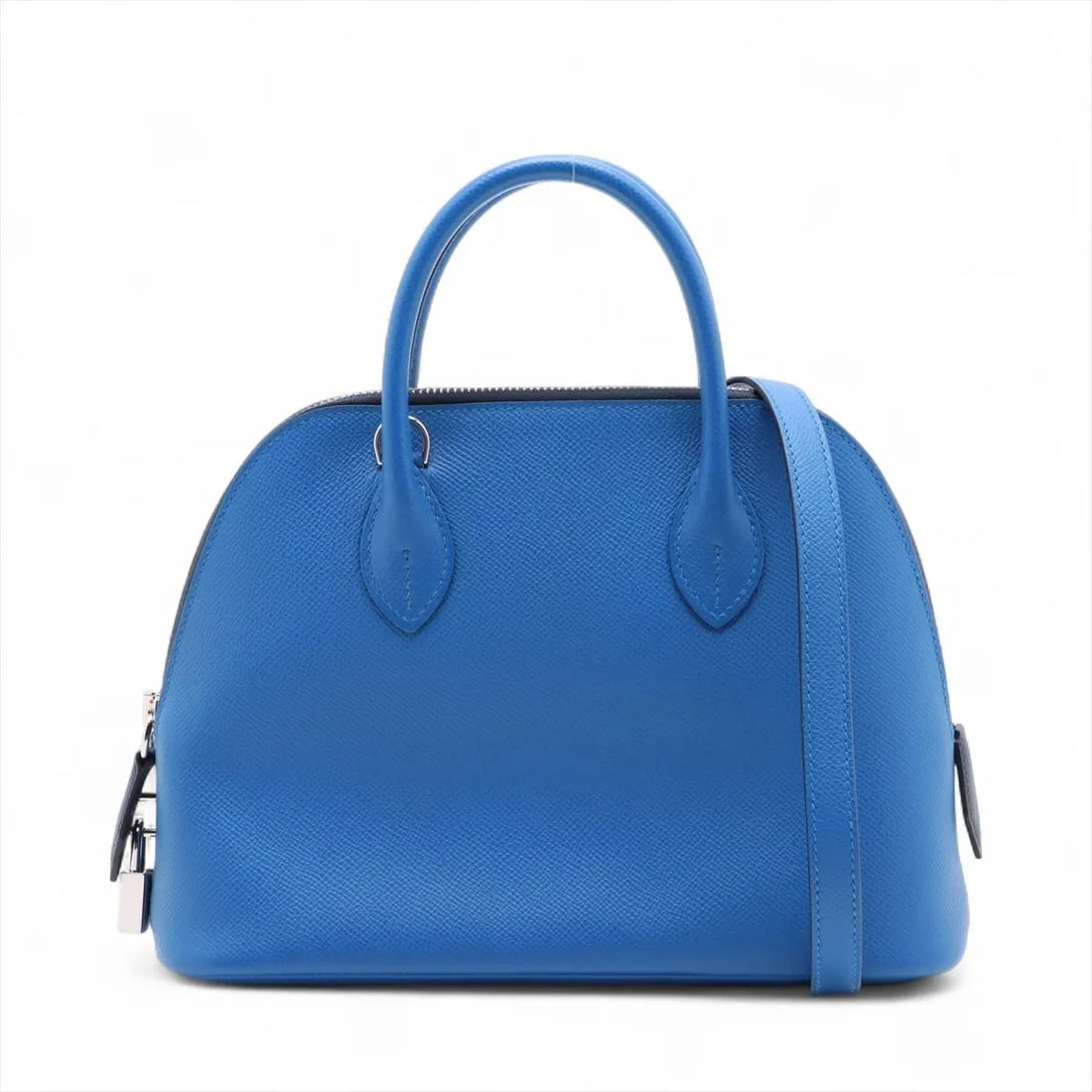 Hermes BOLIDE 1923 25 VEAU EPSOM BLUE JELLY: Hermes Bolide 1923 25 Veau Epsom Blue Jelly Brand: Hermes Type: Hand bag Material: Veau Epsom Color: Blue Zellige Size: Height:7.3inch Length:10.2inch Depth:3.5inch Handle height:2.8inch Shoulder