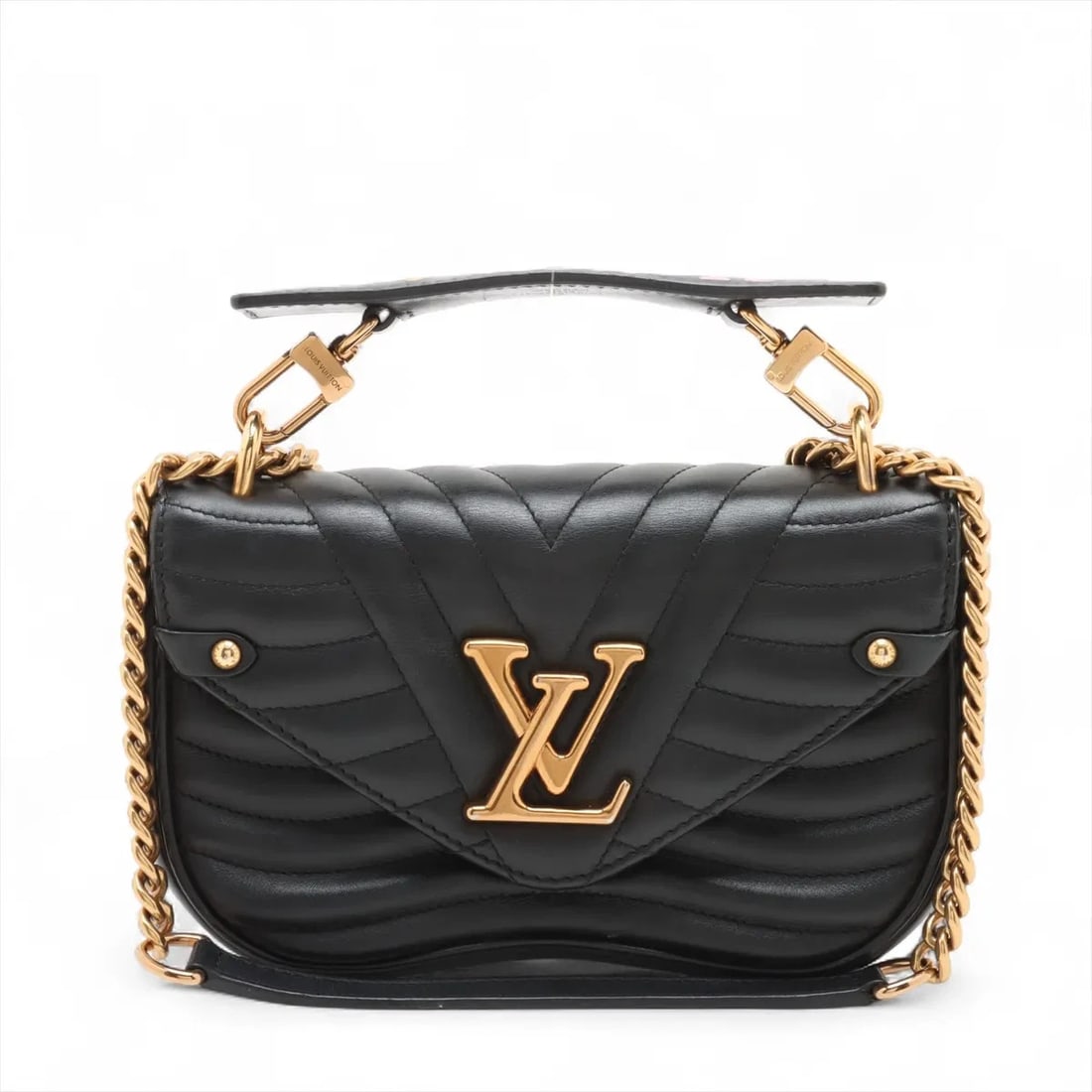LOUIS VUITTON NEW WAVE PM CHAIN BAG: Louis Vuitton New Wave PM chain bag Brand: Louis Vuitton Type: Shoulder bag Material: None Color: Black Size: Height:5.3inch Length:8.5inch Depth:2.0inch Handle height:2.0inch Shoulder height:21.9