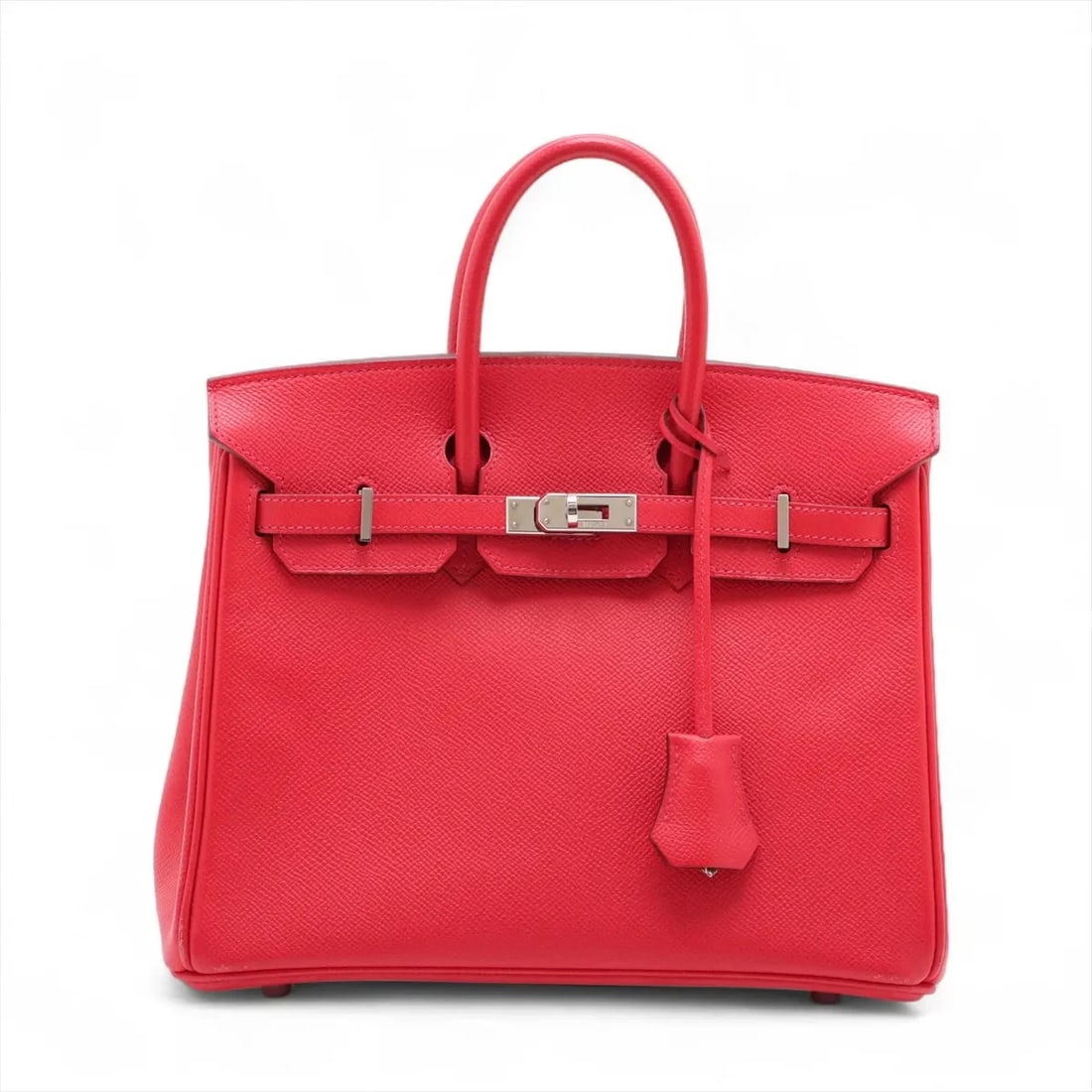Hermes BIRKIN 25 LE TOURNAY VEAU EPSOM ROUGE: Hermes Birkin 25 Le Tournay Veau Epsom Rouge Brand: Hermes Type: Hand bag Material: Veau Epsom Color: Rouge casaque Size: Height:7.5inch Length:9.8inch Depth:5.1inch Handle height:2.6inch Accesso