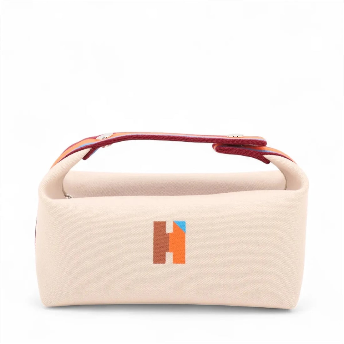 Hermes BRID A BLACK PM CANVAS BEIGE SILVER (1 of 8)