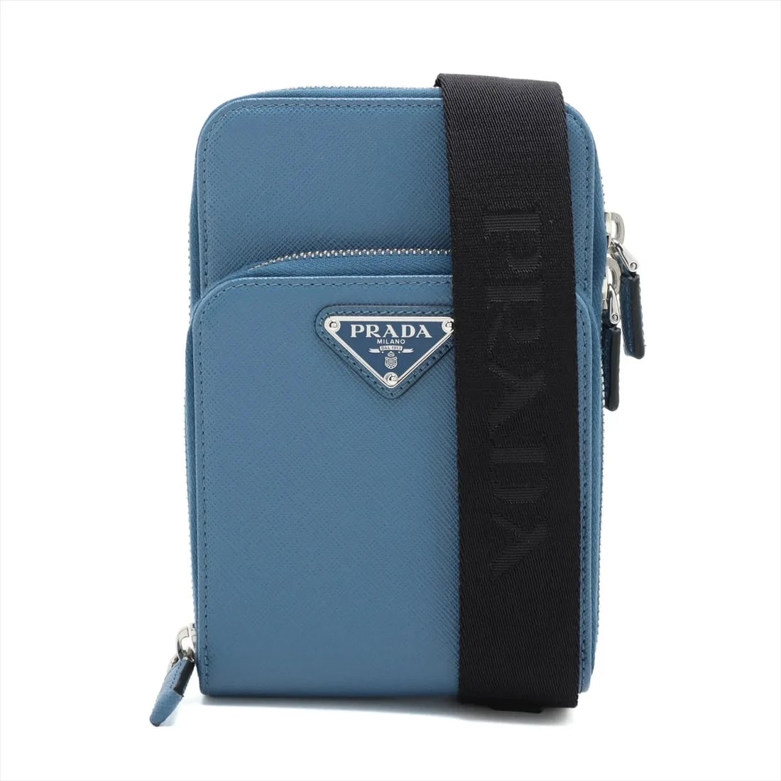 PRADA SAFFIANO LEATHER SHOULDER BAG BLUE (1 of 6)