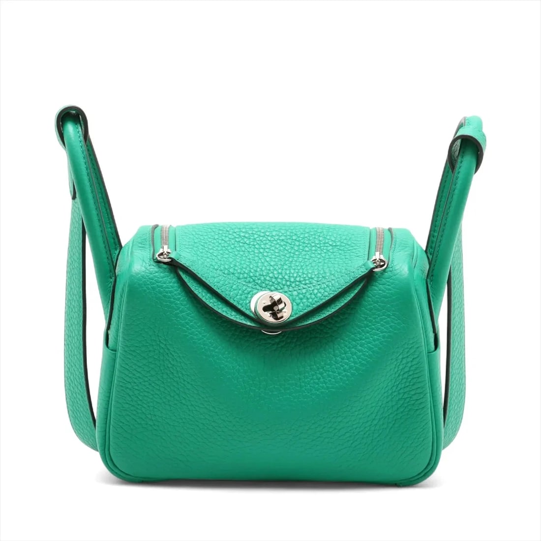Hermes LINDY MINI 20 TAURILLON CLEMENCE MINT SILVER: Hermes Lindy mini 20 Taurillon Clemence Mint Silver Brand: Hermes Type: Shoulder bag Material: Taurillon Clemence Color: Mint Size: Height:4.7inch Length:7.1inch Depth:3.7inch Handle height:2.6inc