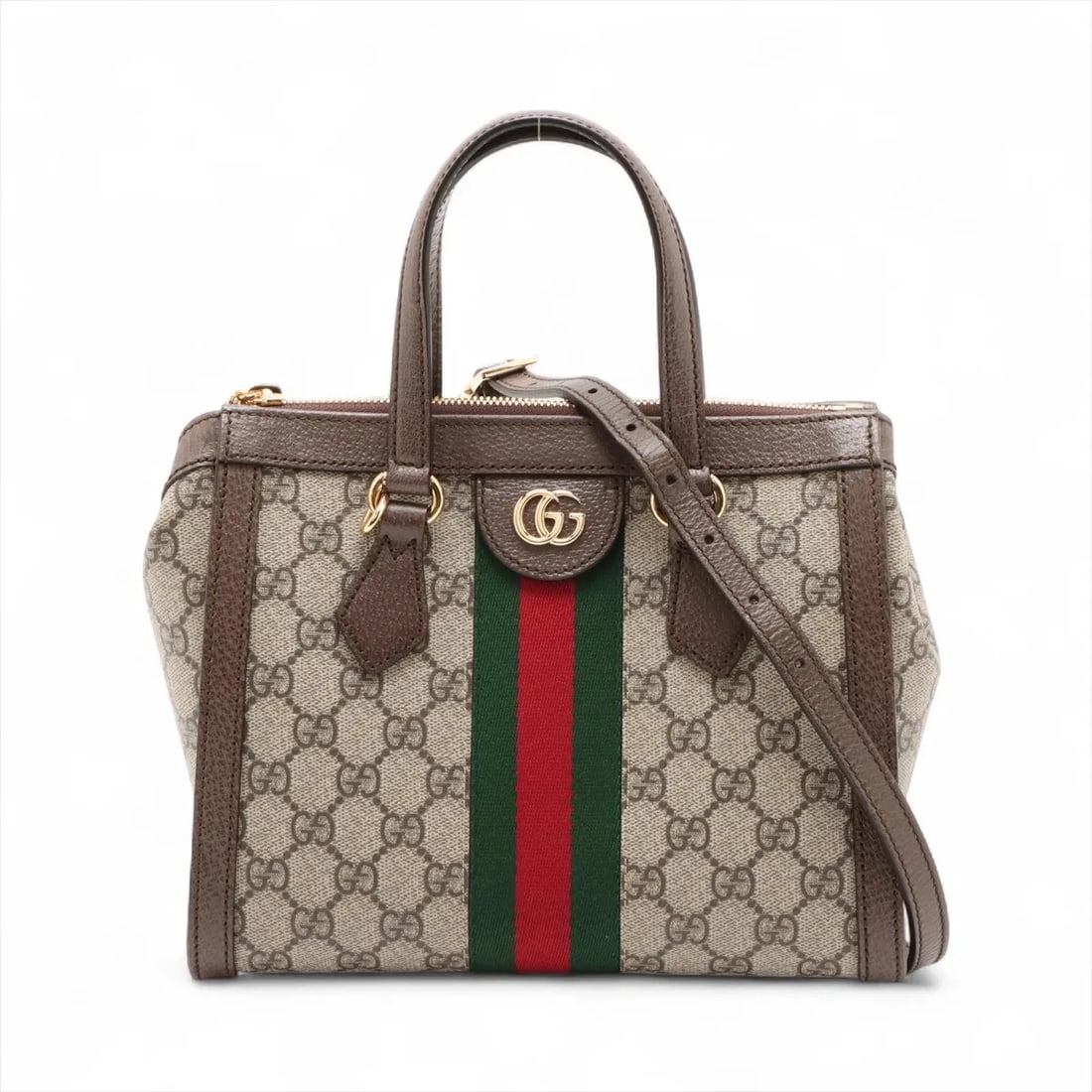 GUCCI GG SUPREME OPHIDIA PVCX LEATHER 2 WAY HANDBAG (1 of 7)