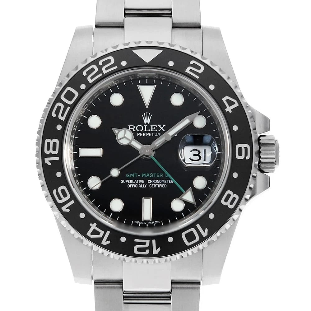ROLEX GMT MASTERBLACK WRIST WATCH (1 of 5)