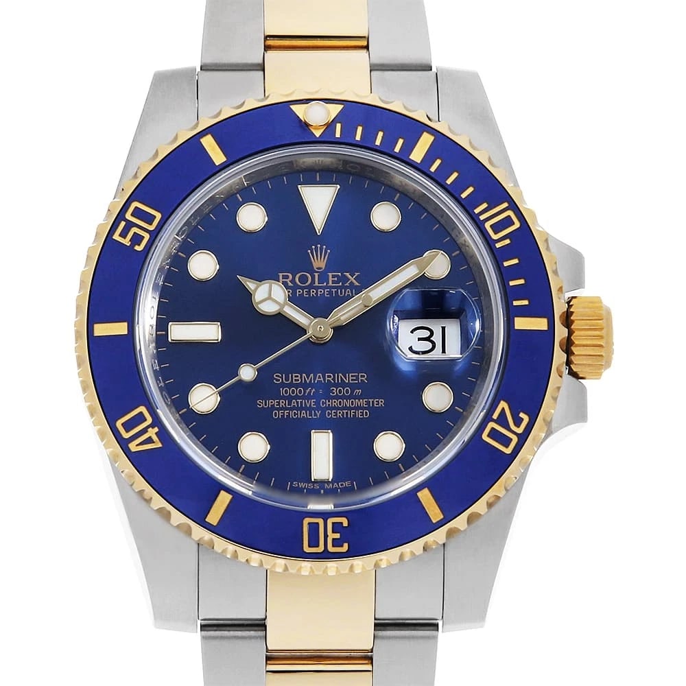 ROLEX SUBMARINER DATE BLUE SECOND HAND WRIST WATCH (1 of 5)