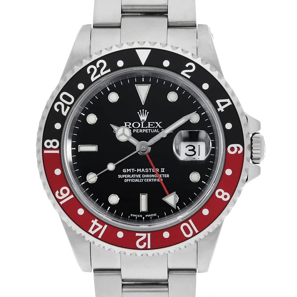 ROLEX GMT MASTER II 16710 BLACK RED BLACK WRIST WATCH (1 of 5)
