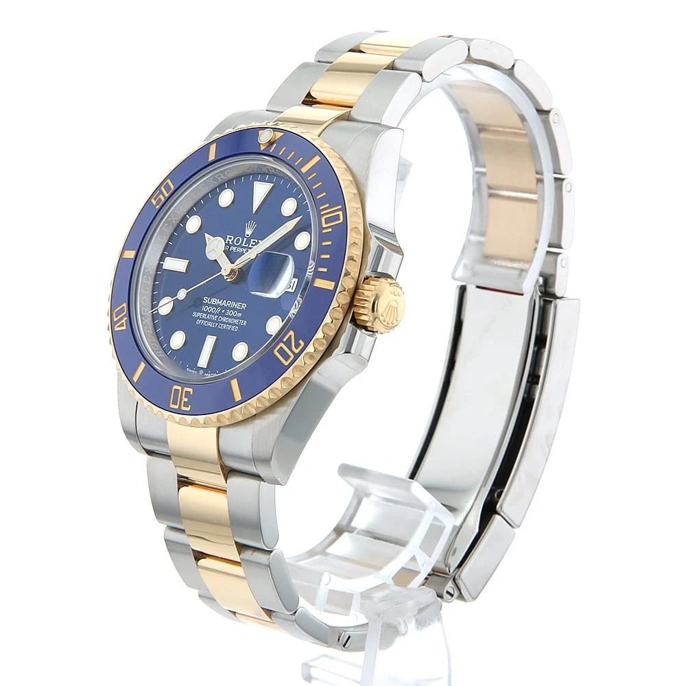 ROLEX SUBMARINER DATE BLUE SECOND HAND WRIST WATCH - 2