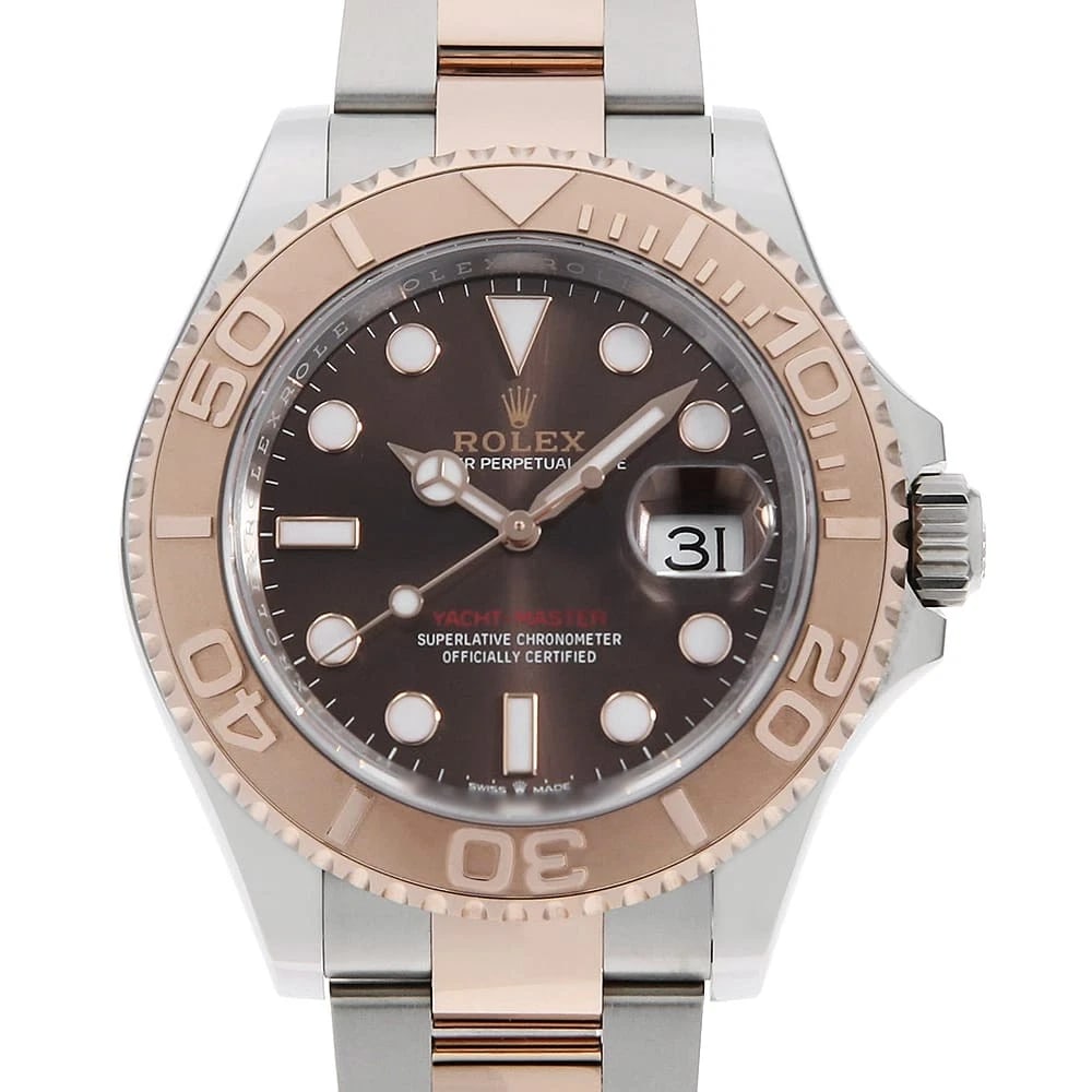 ROLEX YACHT MASTER 40 CHOCOLATE BROWN WRIST WATCH: ROLEX Yacht master 40 Chocolate brown Wrist Watch Brand: ROLEX Type: Wrist watch Material: Band Material Stainless Steel/Everose Gold, Case Material Stainless Steel/Everose Gold Color: Chocolate Br