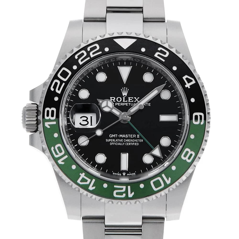 ROLEX GMT MASTER II BLACK 3 ROW OYSTER BRACELET WRIST WATCH (1 of 4)