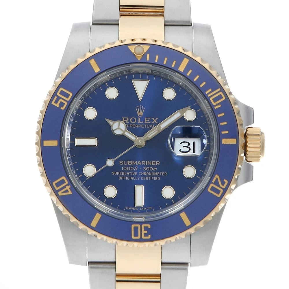 ROLEX SUBMARINER DATE BLUE WRIST WATCH (1 of 5)