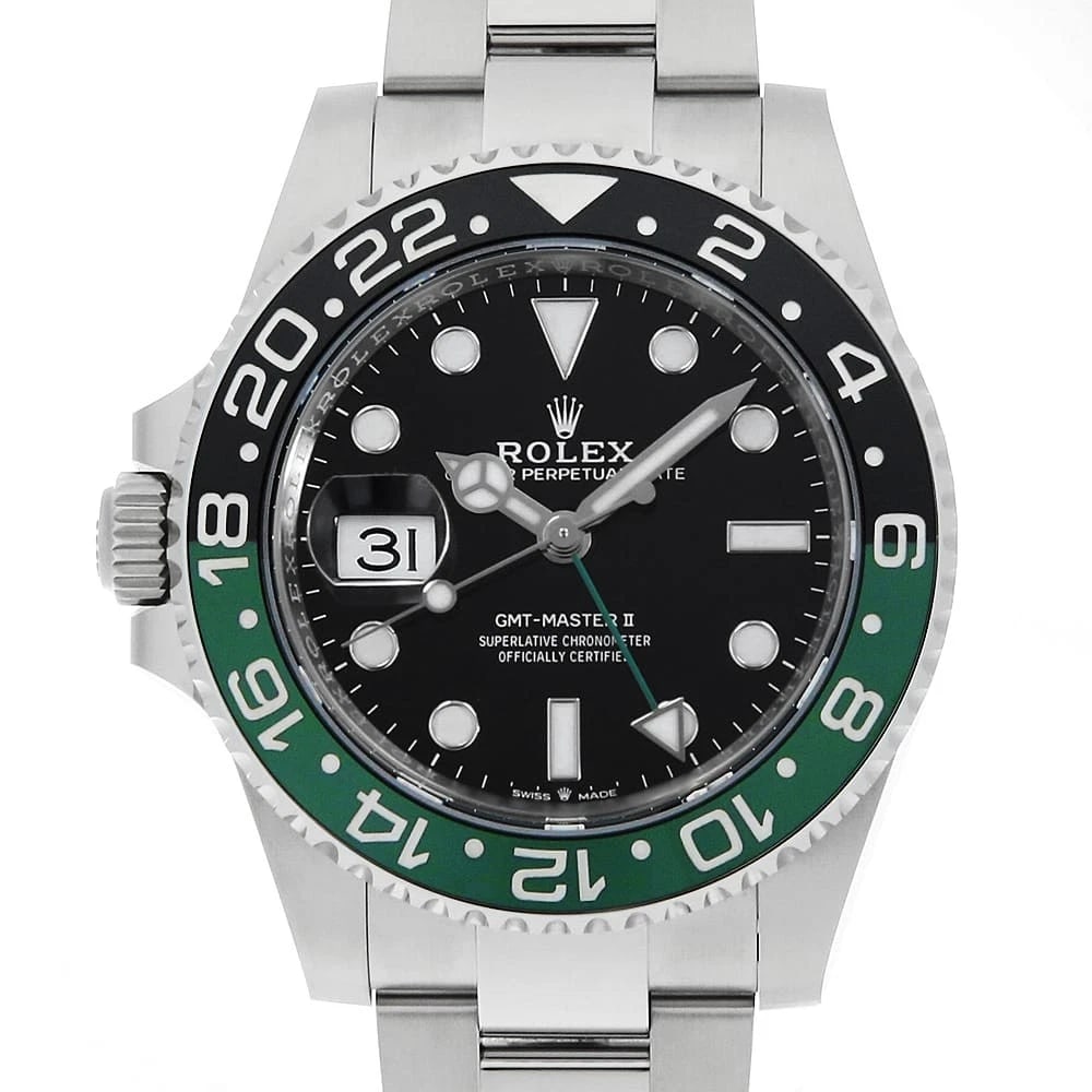 ROLEX GMT MASTER II BLACK 3 ROW OYSTER BRACELET WRIST WATCH (1 of 5)
