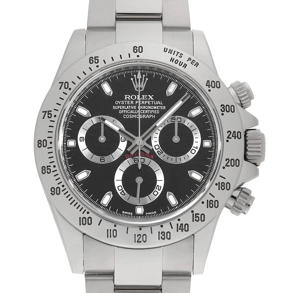 ROLEX COSMOGRAPH DAYTONA BLACK SECOND HAND WRIST WATCH (1 of 9)