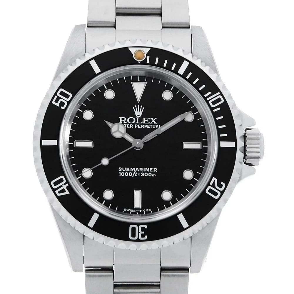 ROLEX SUBMARINER NO DATE BLACK ALL TRITIUM WRIST WATCH: ROLEX SUBMARINER No Date black all tritium Wrist Watch Brand: ROLEX Type: Wrist watch Material: Band Material Stainless Steel, Case Material Stainless Steel Color: Black Size: Case:W40mm Circumfer