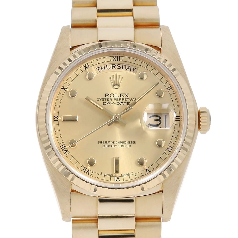 ROLEX DAY DATE CHAMPAGNE PINBALL WRIST WATCH (1 of 6)