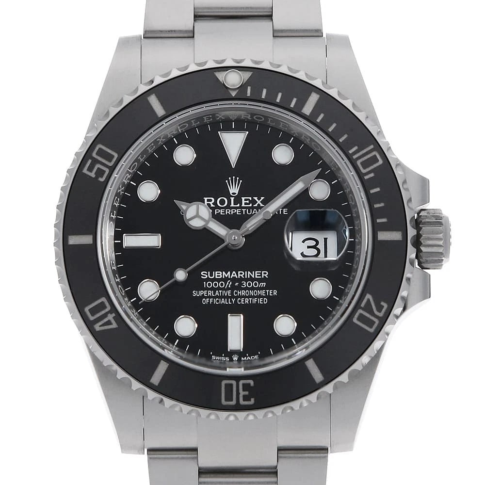 ROLEX SUBMARINER DATE BLACK SECOND HAND WRIST WATCH (1 of 6)