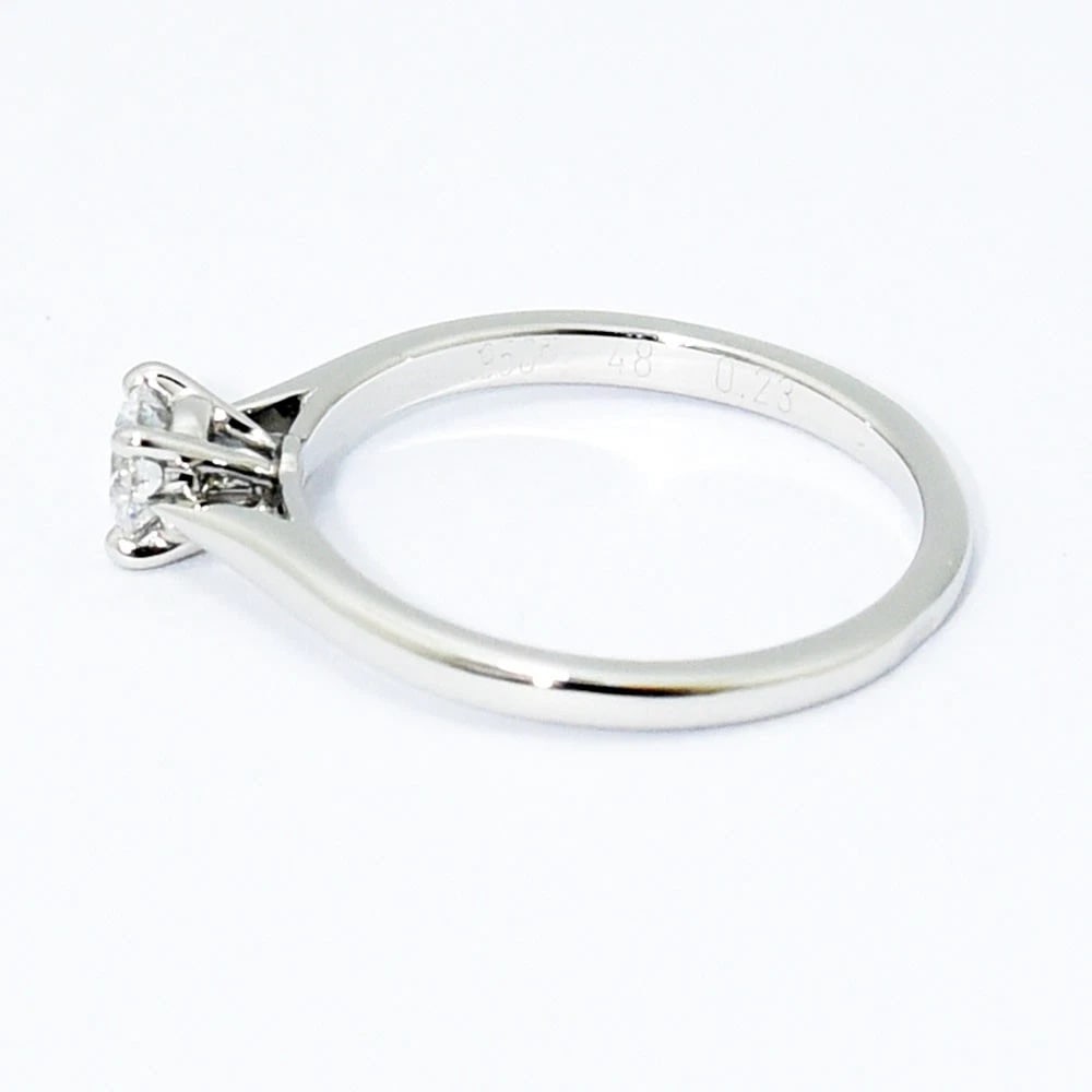 CARTIER SOLITAIRE DIAMOND PT950 RING - 4