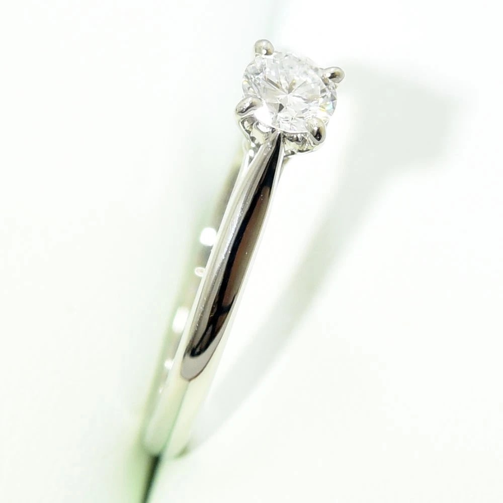 CARTIER SOLITAIRE DIAMOND PT950 RING - 8