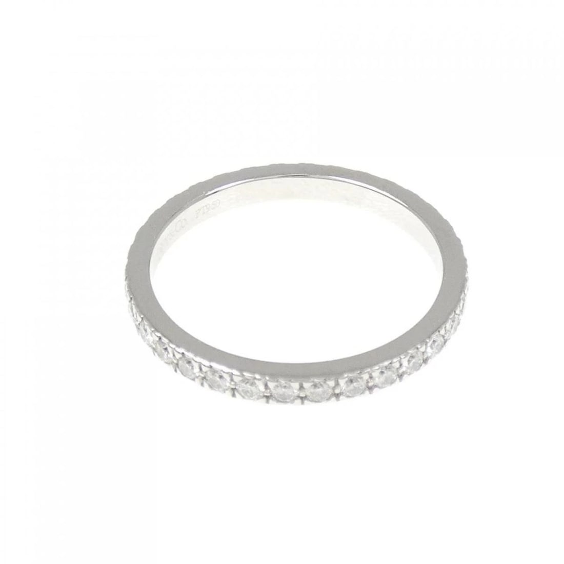 TIFFANY & CO. NOVO FULL CIRCLE PT950 DIAMOND RING: Tiffany & Co. Novo Full Circle Pt950 Diamond Ring Brand: Tiffany & Co. Type/Style: Ring Material: Metal Purity Pt950, Metal Platinum, Main Stone/Creation Natural Color: Platinum Size: US 4.5 