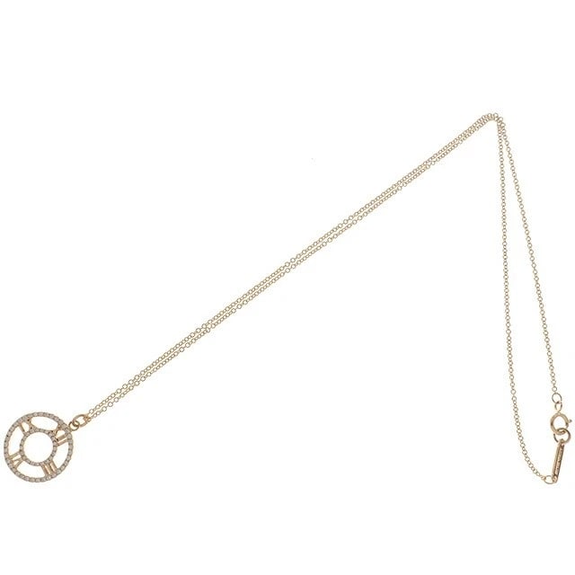 TIFFANY ATLAS OPEN DIAMOND NECKLACE K18PG PINK GOLD: Tiffany Atlas Open Diamond Necklace K18PG Pink Gold Brand: Tiffany & Co. Type/Style: Necklace Material: Metal Purity Au750, Metal K18 PG Pink Gold, Main Stone/Creation Natural Color: Pink Gold Siz