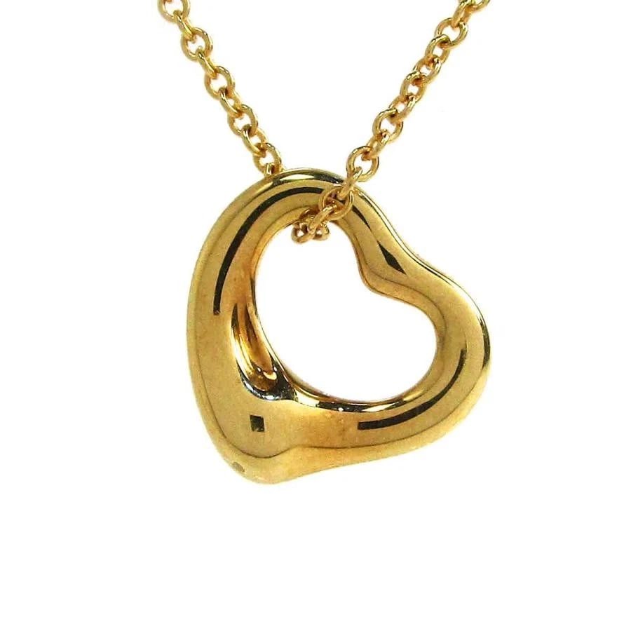 TIFFANY & CO. PERETTI OPEN HEART 750 GOLD NECKLACE: Tiffany & Co. Peretti Open Heart 750 Gold Necklace Brand: Tiffany & Co. Type/Style: Necklace Material: Metal Purity K18, Metal Gold, Color: Gold Size: 42cm top W10.5*H11mm Accessories: None