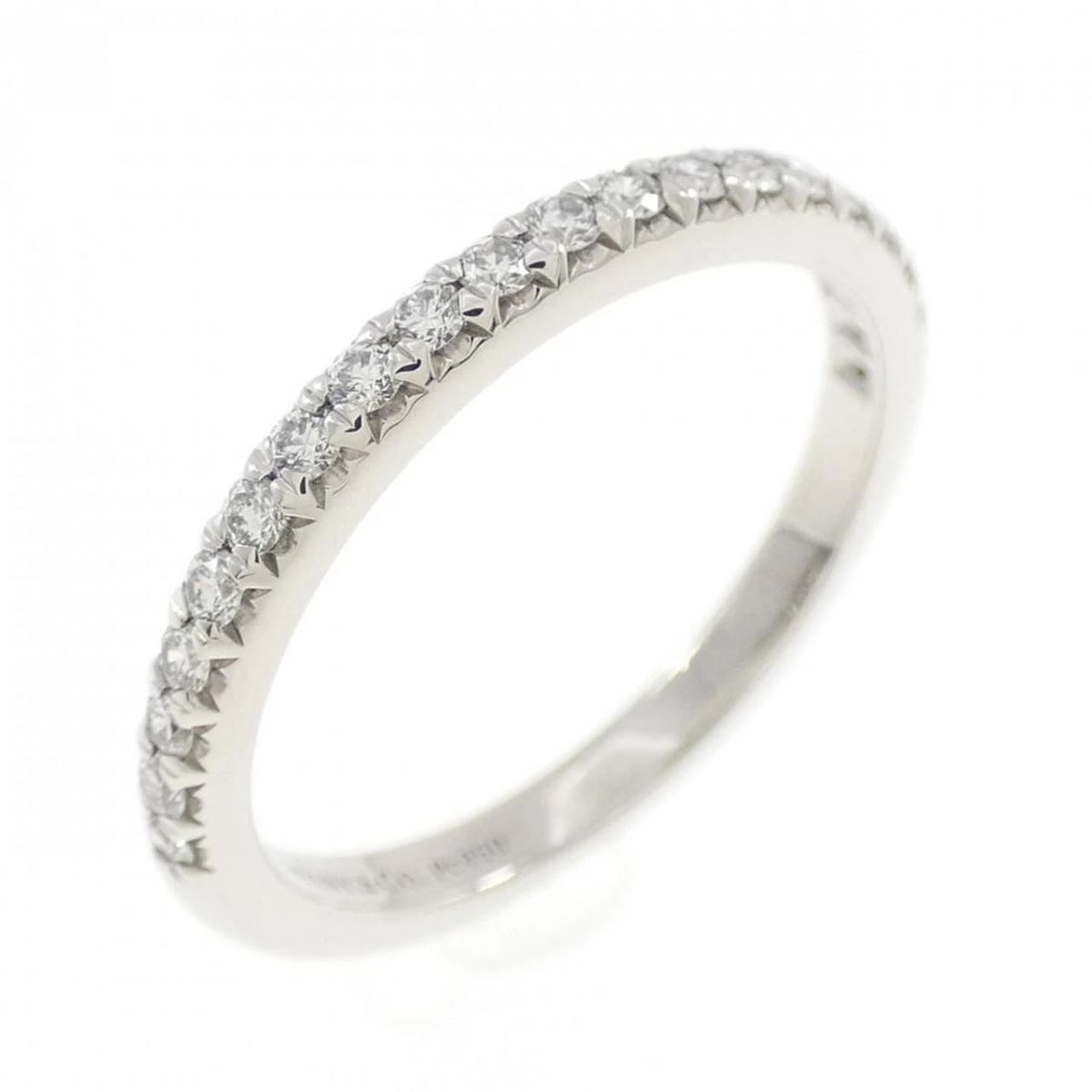 TIFFANY & CO. SOLESTE HALF CIRCLE DIAMOND RING: Tiffany & Co. Soleste Half Circle Diamond Ring Brand: Tiffany & Co. Type/Style: Ring Material: Metal Purity Pt950, Metal Platinum, Main Stone/Creation Natural Color: Platinum Size: US 4.5 Accesso