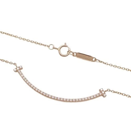 TIFFANY T SMILE PENDANT NECKLACE DIAMOND (1 of 3)