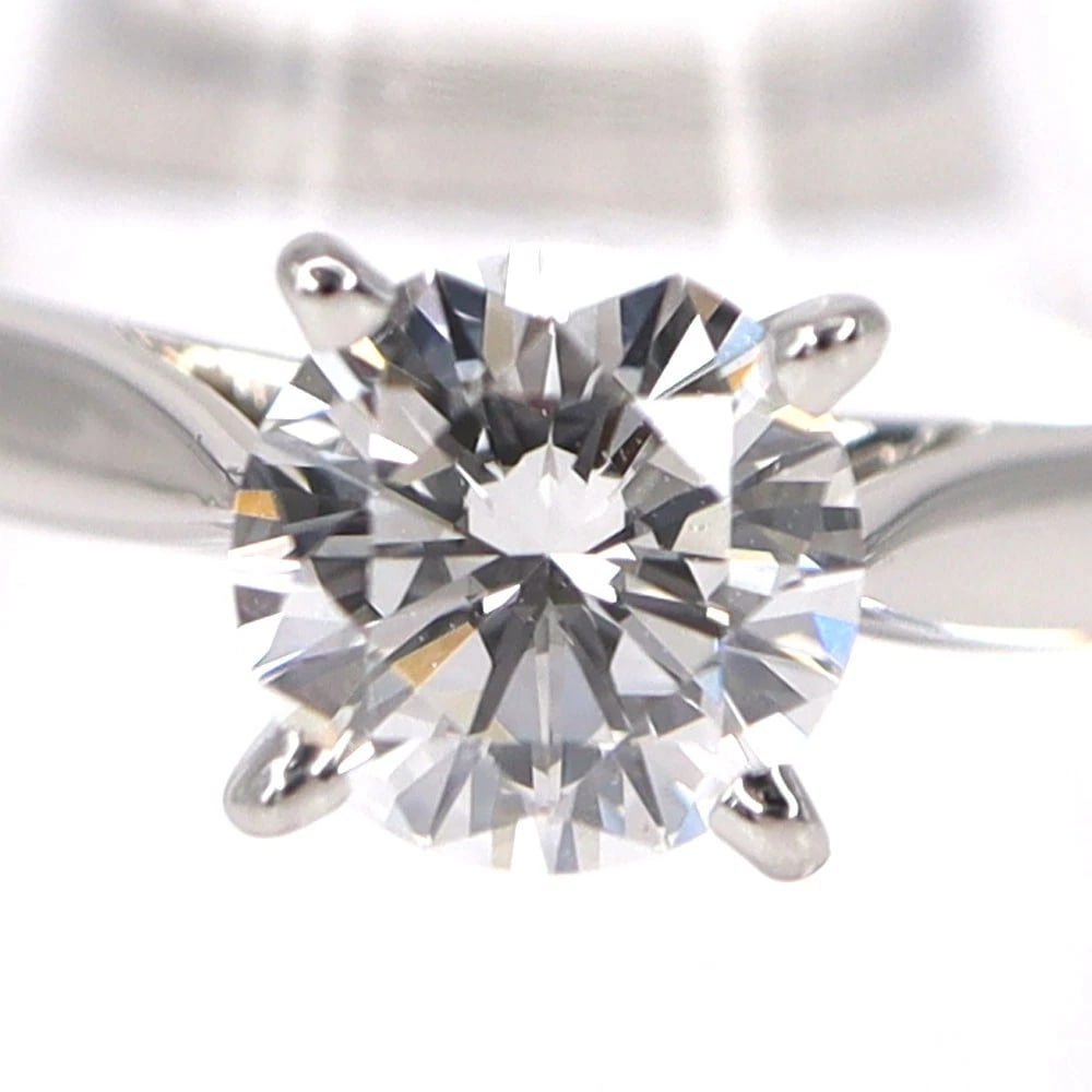 CARTIER PT950 SOLITAIRE RING - 5