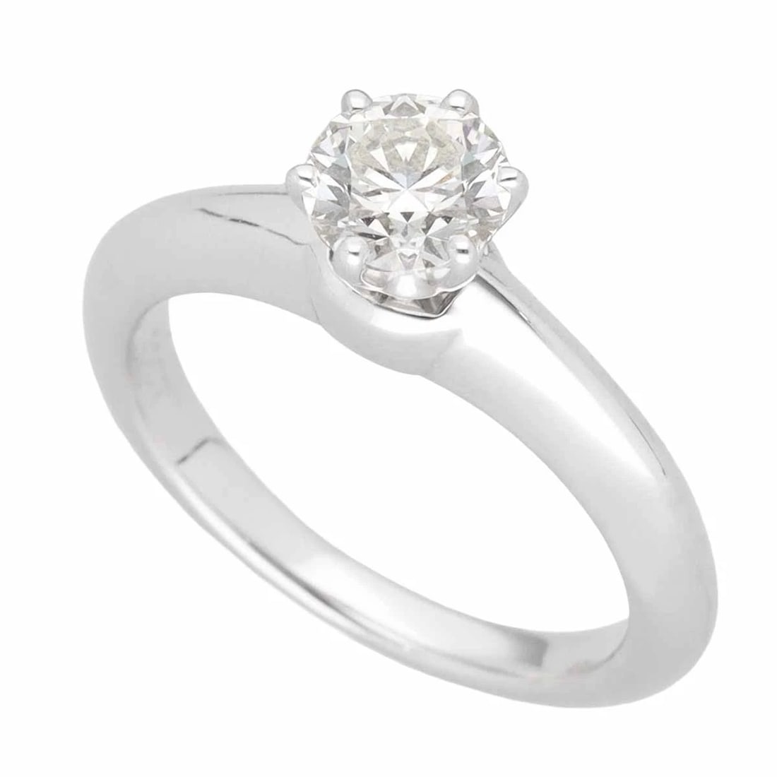 TIFFANY & CO. DIAMOND SOLITAIRE PT950 RING: Tiffany & Co. Diamond Solitaire Pt950 Ring Brand: Tiffany & Co. Type/Style: Ring Material: Metal Purity Pt950, Metal Platinum, Main Stone/Creation Natural Color: Platinum Size: US 3.5 