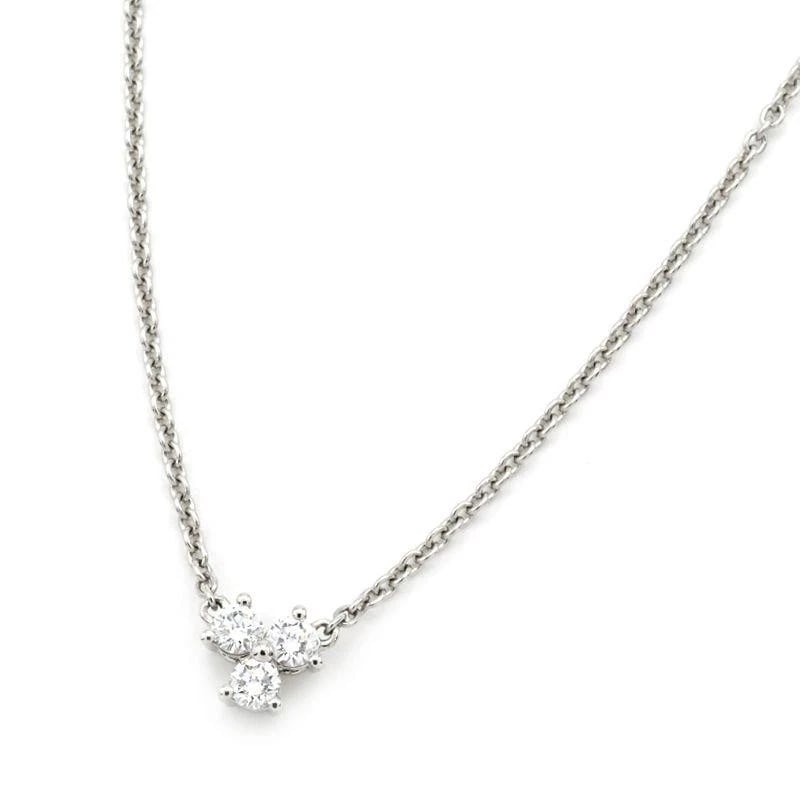 TIFFANY & CO. ARIA DIAMOND 3-PIECE PLATINUM NECKLACE: Tiffany & Co. Aria Diamond 3-Piece Platinum Necklace Brand: Tiffany & Co. Type/Style: Necklace Material: Metal Purity Pt950, Metal Platinum, Main Stone/Creation Natural Color: Platinum Size: