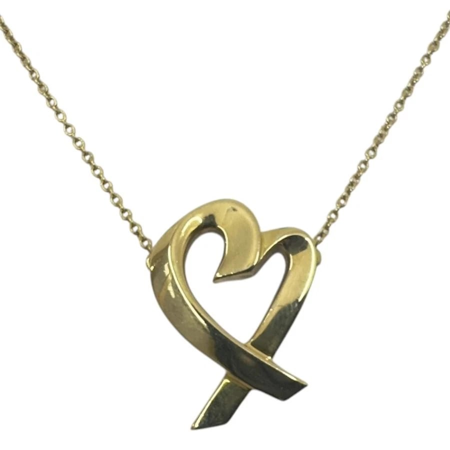 TIFFANY & CO. LOVING HEART PALOMA PICASSO NECKLACE: Tiffany & Co. Loving Heart Paloma Picasso Necklace Brand: Tiffany & Co. Type/Style: Necklace Material: Metal Purity K18, Metal Yellow Gold, Color: Yellow Gold Size: Chain total length: approx. 50c