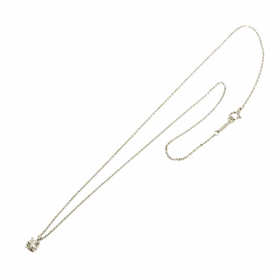 TIFFANY & CO. SOLITAIRE DIAMOND NECKLACE PLATINUM (1 of 5)