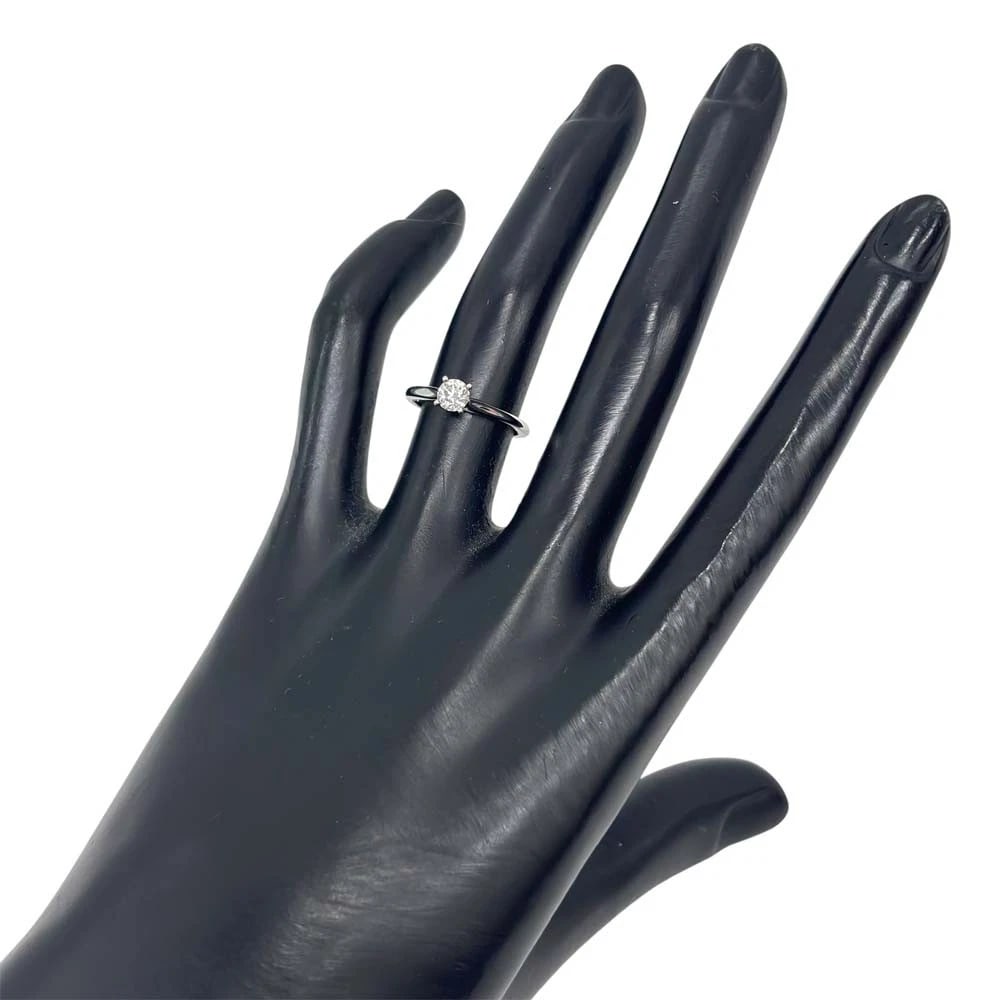 CARTIER SOLITAIRE PT950 RING - 7
