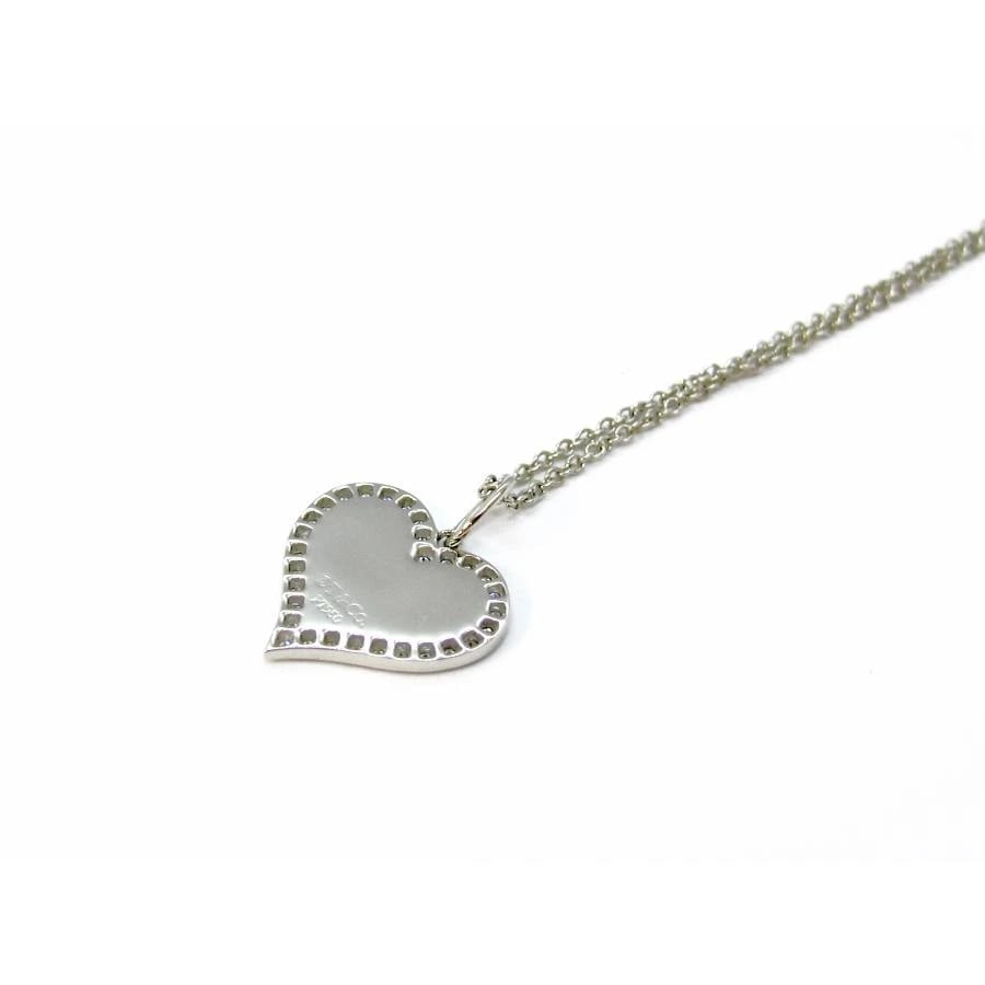 TIFFANY & CO. HEART LOVE PT950 DIAMOND NECKLACE: Tiffany & Co. Heart Love PT950 Diamond Necklace Brand: Tiffany & Co. Type/Style: Necklace Material: Metal Purity PT950, Metal Platinum, Main Stone/Creation Natural Color: Platinum Size: Heart Top: