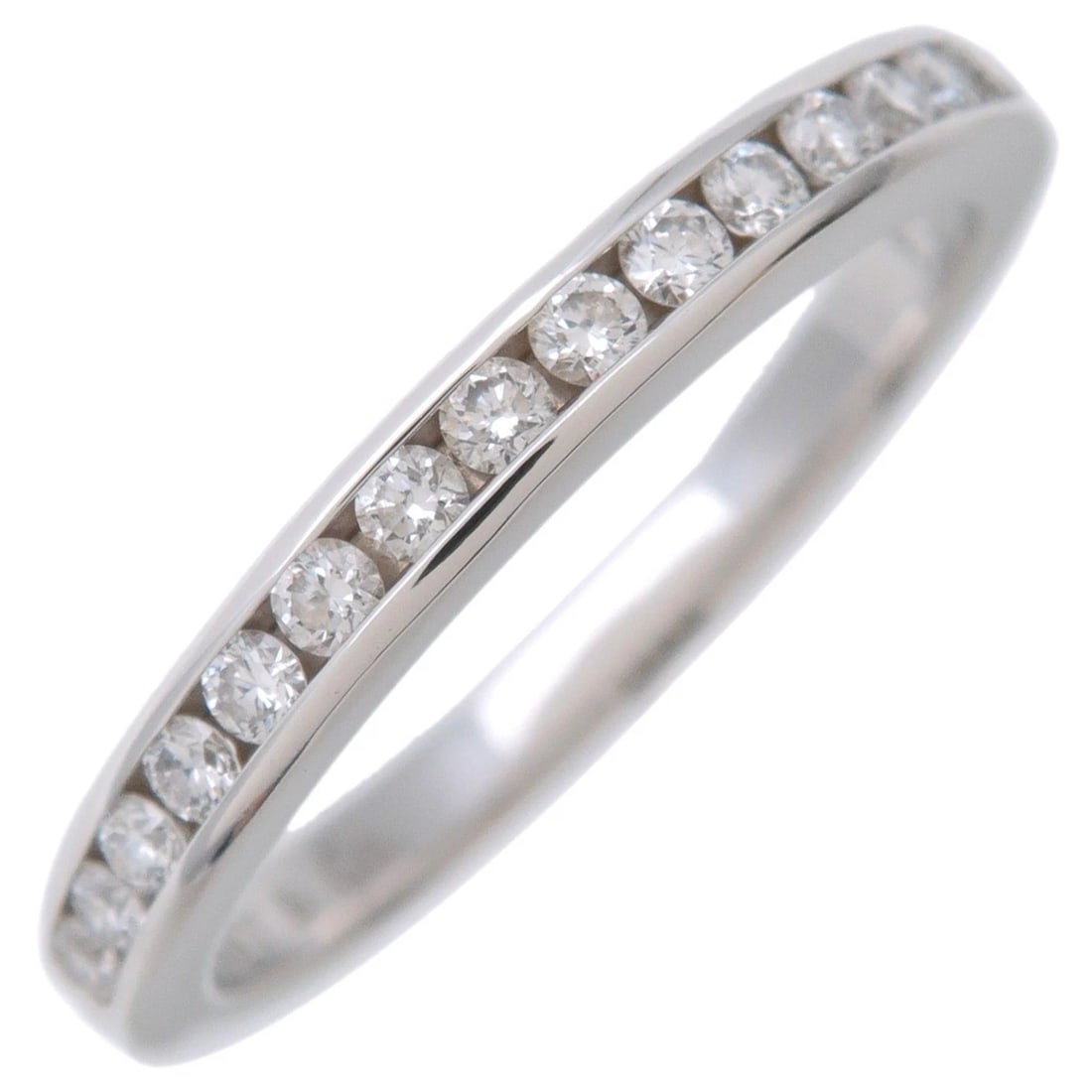 TIFFANY & CO. HALF CIRCLE DIAMOND PT950 RING (1 of 6)