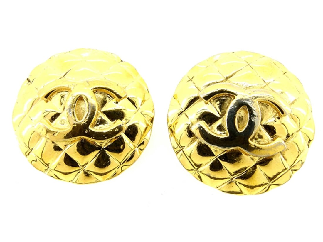 CHANEL GOLD COCO MARK EARRINGS (1 of 4)